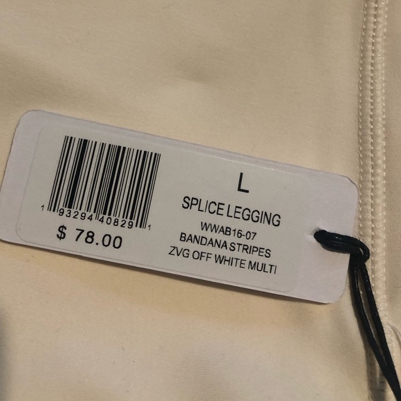 WeWoreWhat Surplice Bandanna Stripes Leggings. NWT! Sz L - Picture 10 of 11